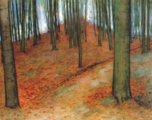 Репродукция картины "буковый лес" художника "мондриан пит"