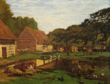 Репродукция картины "ферма в нормандии" художника "моне клод"