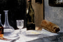 Копия картины "натюрморт с бутылками" художника "моне клод"