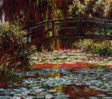 Репродукция картины "японский мостик (мостик над прудом с водяными лилиями)" художника "моне клод"