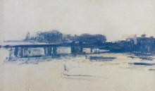Репродукция картины "мост чаринг-кросс (этюд)" художника "моне клод"