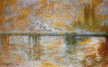 Копия картины "мост чаринг-кросс" художника "моне клод"