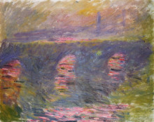 Репродукция картины "мост ватерлоо" художника "моне клод"