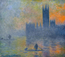 Картина "вестминстерский дворец. эффект тумана" художника "моне клод"