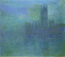 Картина "вестминстерский дворец, эффект тумана" художника "моне клод"