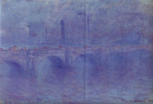 Репродукция картины "мост ватерлоо, эффект тумана" художника "моне клод"