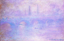 Репродукция картины "мост ватерлоо, туман" художника "моне клод"