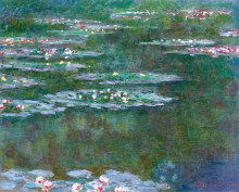 Репродукция картины "водяные лилии" художника "моне клод"