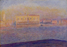 Репродукция картины "дворец дожей, вид с сан-джорджо маджоре, венеция" художника "моне клод"