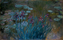 Картина "ирисы и водяные лилии" художника "моне клод"