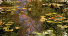 Копия картины "пруд с водяными лилиями" художника "моне клод"