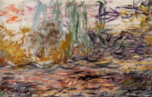 Картина "водяные лилии (левая половина)" художника "моне клод"