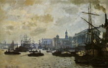 Копия картины "порт лондона" художника "моне клод"