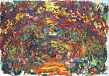 Репродукция картины "тропинка под розовой аркой, живерни" художника "моне клод"