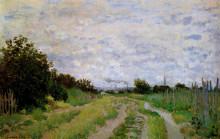 Копия картины "дорога в виноградники в аржантее" художника "моне клод"
