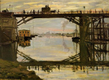 Репродукция картины "деравянный мост" художника "моне клод"