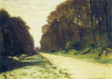 Картина "дорога в лесу фонтенбло" художника "моне клод"