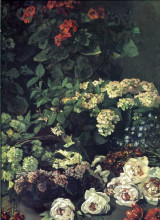 Копия картины "весенние цветы" художника "моне клод"