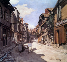 Копия картины "улица баволь. онфлёр" художника "моне клод"