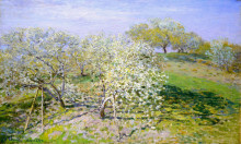 Копия картины "яблони в цвету" художника "моне клод"