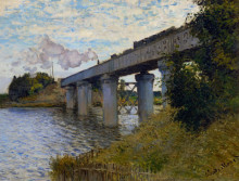 Репродукция картины "железнодорожный мост в аржантёе" художника "моне клод"