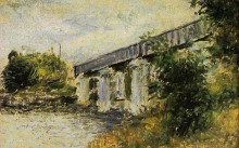 Копия картины "железнодорожный мост в аржантёе" художника "моне клод"