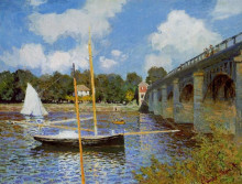 Копия картины "мост в аржантёе" художника "моне клод"