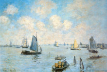 Копия картины "море в амстердаме" художника "моне клод"