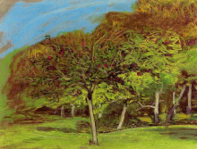 Репродукция картины "фруктовые деревья" художника "моне клод"