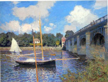 Копия картины "argenteuil bridge" художника "моне клод"