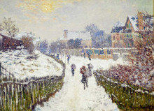 Копия картины "бульвар сен-дени, аржантёй, зима" художника "моне клод"