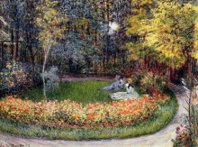 Репродукция картины "в саду" художника "моне клод"