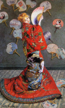Копия картины "японка (камилла моне в японском костюме)" художника "моне клод"