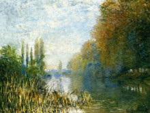 Копия картины "берега сены, осень" художника "моне клод"
