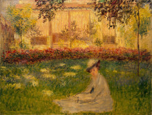 Картина "женщина в саду" художника "моне клод"