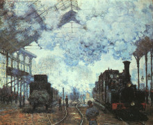 Картина "вокзал сен-лазар" художника "моне клод"