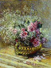 Копия картины "цветы в горшке" художника "моне клод"