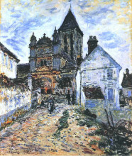 Копия картины "ветёй, церковь" художника "моне клод"