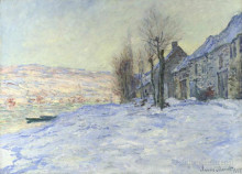 Картина "лавакур, солнце и снег" художника "моне клод"