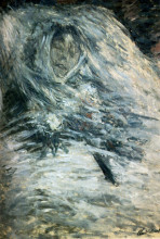 Копия картины "камилла моне на смертном одре" художника "моне клод"