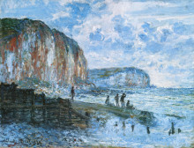 Копия картины "скалы в ле-пти-даль" художника "моне клод"
