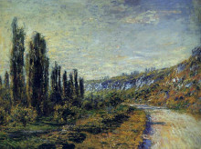Репродукция картины "дорога из ветёя" художника "моне клод"