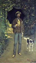 Репродукция картины "виктор жакемон с зонтом" художника "моне клод"