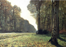 Репродукция картины "дорога из шайи в лесу" художника "моне клод"