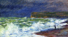 Копия картины "побережье в фекаме" художника "моне клод"