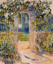 Репродукция картины "садовые ворота" художника "моне клод"
