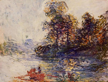 Репродукция картины "река" художника "моне клод"