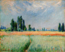 Картина "пшеничное поле" художника "моне клод"