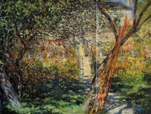 Репродукция картины "сад в ветёе" художника "моне клод"