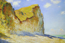 Репродукция картины "скалы близ пурвиля" художника "моне клод"